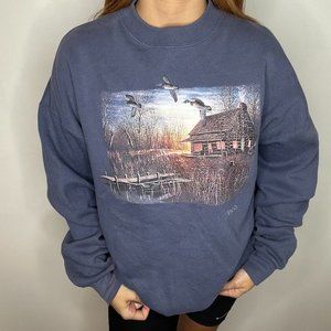 Vintage 90s Illinois crewneck sweatshirt pullover sweater XL